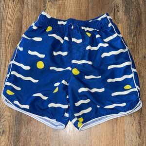 Hannah Andersson Blue & Yellow Sun Swim Trunks (6-7)